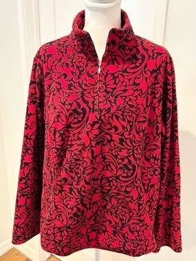 Coldwater Creek Plus 1/4 Zip Fleece Pullover